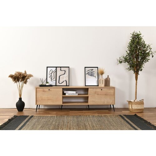 Hanah home tv komoda calvin, 55x180x41 cm, hrast Cene