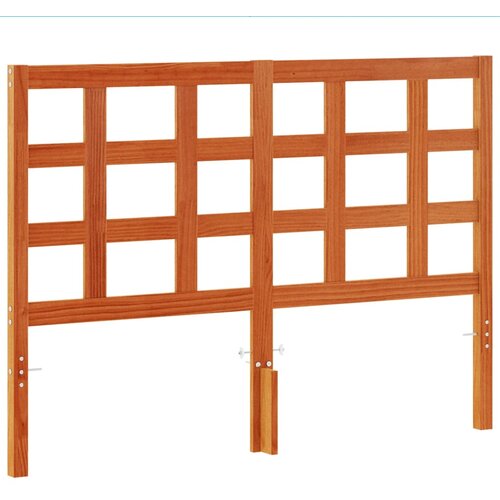 VidaXL Vzglavje vo&amp;scaron;čeno rjava 135 cm trdna borovina, (21038512) Slike