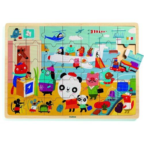 Djeco dječja drvena puzzle zračna luka Cijene