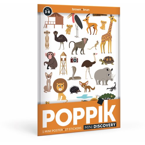 Poppik Edukativni poster s nalepnicama Mini otkrića Braon boja Cene