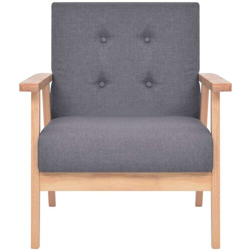  3-dijelni set sofa od tkanine tamnosivi Slike