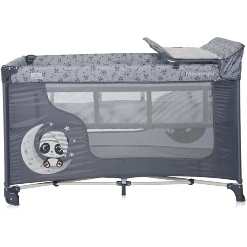 Lorelli PRENOSIVI KREVET MOONLIGHT 2 NIVOA - COOL GREY PANDAS (2023) Cene