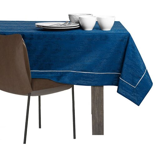AmeliaHome Stolnjak Vesta s man&amp;scaron;etom i obrubom 140x160 cm, indigo Slike
