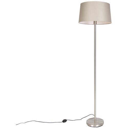 QAZQA Sodobna talna svetilka jeklo s senčilom 45 cm - Simplo Cene