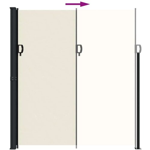  Bočna tenda na uvlačenje krem 220 x 500 cm Slike