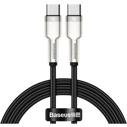 Baseus kabel Type-C na Type-C PD100W Power Delivery Cafule kovinski kabel 1 meter črn Cene