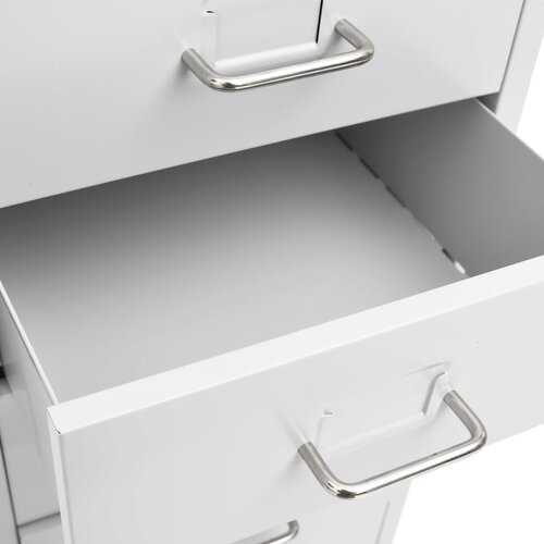 Mobilni ormarić za spise sivi 28 x 41 x 109 cm metalni Slike