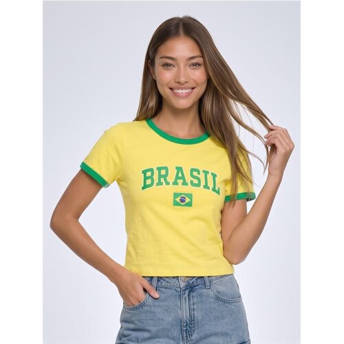 Sinsay Pamučna majica s natpisom BRASIL Cijene