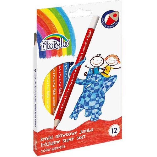 KW TRADE Barvice Fiorello, super soft, trikotne, JUMBO, set 12, (22005414) Cene