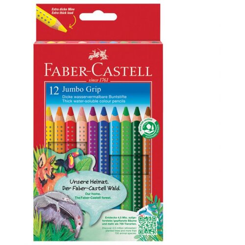  BOJE DRVENE 12BOJA JUMBO GRIP FABER-CASTELL 110912 BLISTER Cene