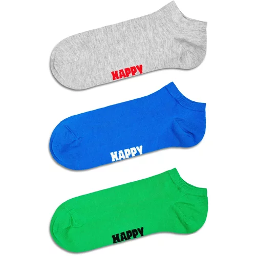 Happy Socks Nogavice modra / svetlo siva / limeta / črna