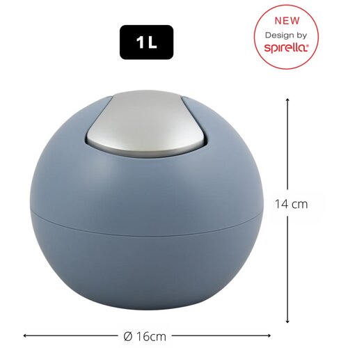 Spirella Svijetlo plava plastična kanta za smeće 1 l Bowl Matt &amp;ndash; Slike