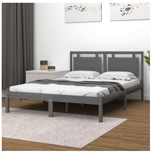  Za krevet od masivne borovine sivi 200 x 200 cm Cene