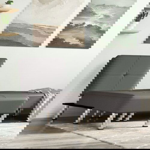 vidaXL Počivaljka od umjetne kože siva Cijene