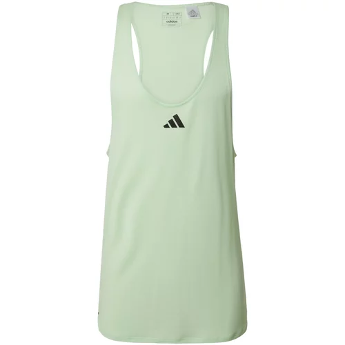 Adidas Tehnička sportska majica 'Workout Stringer' jabuka / crna