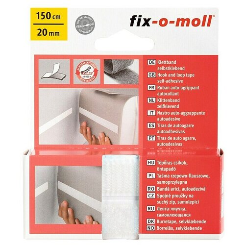 Fix-o-moll Trak z ježkom (150 cm x 20 mm, Bele barve, Lepljenje) Cene