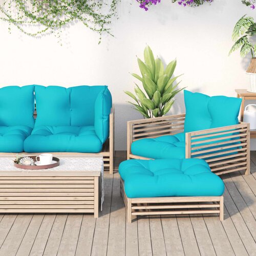 VidaXL Blazina za palete turkizna 60x61,5x10 cm oxford blago Slike