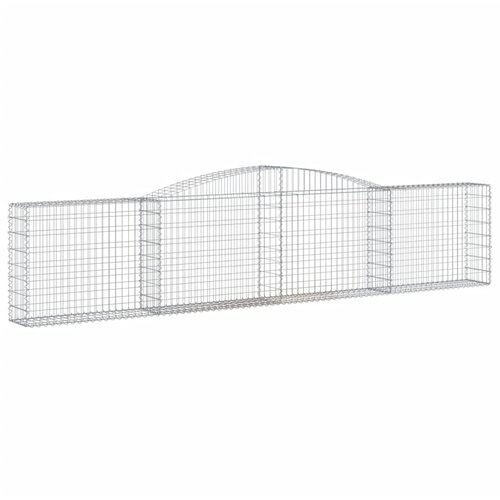  Lučne gabionske ko&amp;scaron;are 10 kom 400x30x80/100cm pocinčano željezo Slike