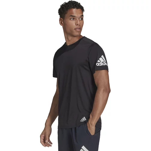 Adidas Tehnička sportska majica 'Run It' crna / bijela