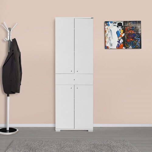 Woody Fashion Komoda s ladicama 60x187x40cm Bijela Cene