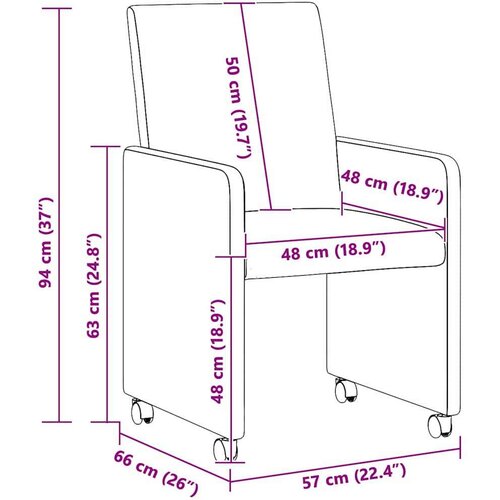  Trpezarijske stolice 2 pcs Tamno siva 57 x 66 x 94 cm Slike