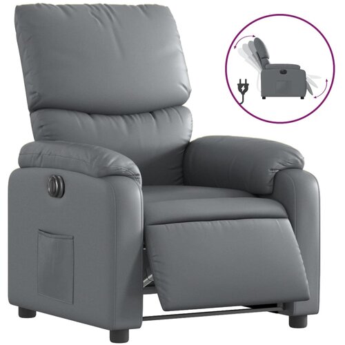Maison Chic Električni naslanjač - Relax naslanjač sivo umetno usnje, (22062607) Cene