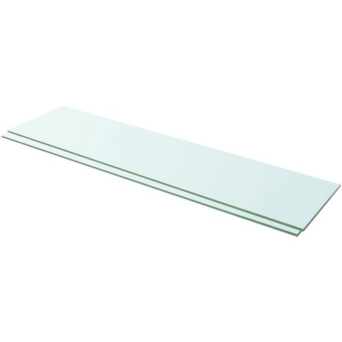 VidaXL Police 2 kosa steklo prosojno 100x25 cm Slike