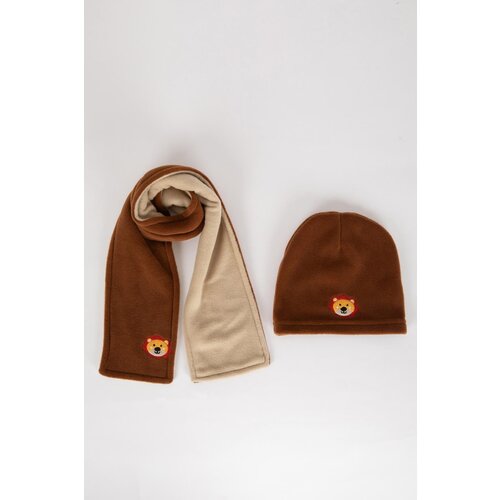 Defacto Baby Boy 2-Piece Fleece Scarf Beanie Set Slike