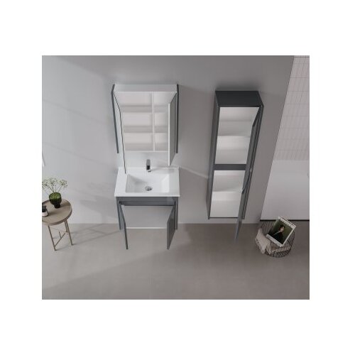 Hanah home Kupatilski ormarić sa umivaonikom i ogledalom (2 komada) Arno 65 775 Cene