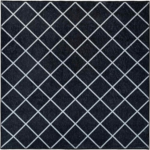  Tepih ORIZ Crni dijamantni uzorak 160 x 160 cm 100% poliester Slike