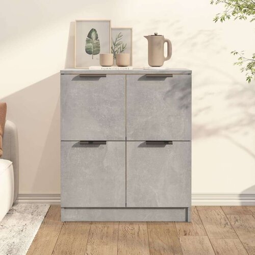  Komoda siva boja betona 60x30x70 cm od konstruiranog drva Slike