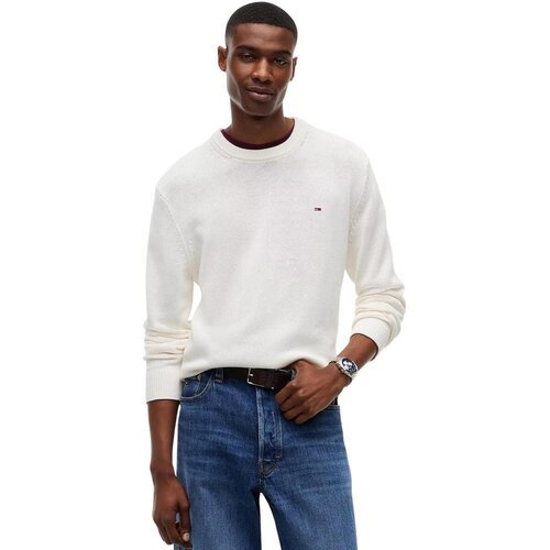 Tommy Hilfiger Puloverji TJM SLIM ESS SWEATER DM0DM21787 Bela Slike