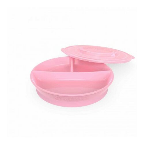 Twistshake podeljeni tanjir 6 pastel pink ( TS78169 ) TS78169 Slike