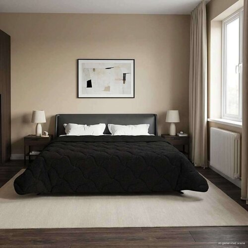  Ljetni pokrivač Crna 200 x 240 cm Mikrofibra i teddy flis Slike