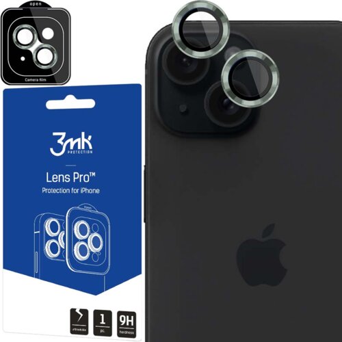 3mk LEČA PROTECTION PRO ZA APPLE IPHONE 15 - KALJENO STEKLO ALPHINO ZELENO, (21977681) Slike