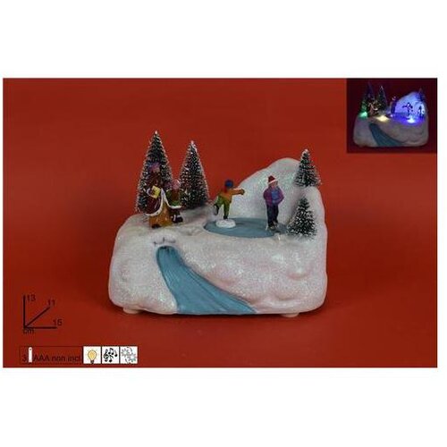  BOŽIĆNA DEKORACIJA SA GLAZBOM 11*15*h.13CM LN001131D Cene