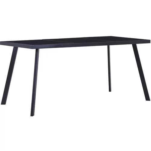  Jedilna miza črna 180x90x75 cm kaljeno steklo