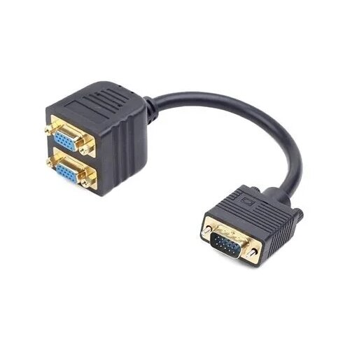 VIDEO spliter GEMBIRD 1to2 VGA, 2xHD15F, 1x HD15M,0,2m CC-VGAX2-20CM Slike