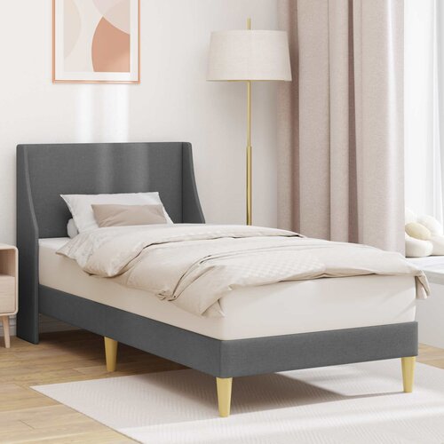  Krevetna konstrukcija Tamno siva 100 x 200 cm tkanina Cijene