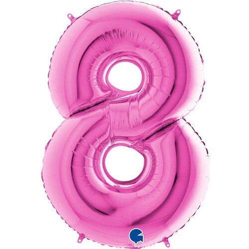 balon broj 8 roze sa helijumom Slike