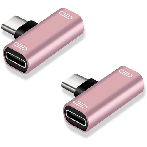 INF Komplet 2x Type-C adapterja za hkratno polnjenje in zvok, združljiv s Huawei PinkGold, (5000326829) Slike