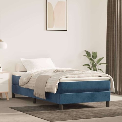  Madrac s oprugama tamnoplavi 100x220x20 cm baršunasti Cijene