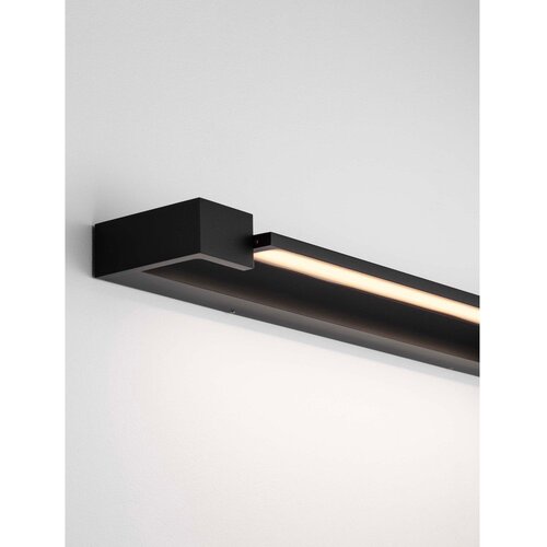 Nova Luce Mat črna aluminijasta LED stenska svetilka Arga &amp;ndash; Slike