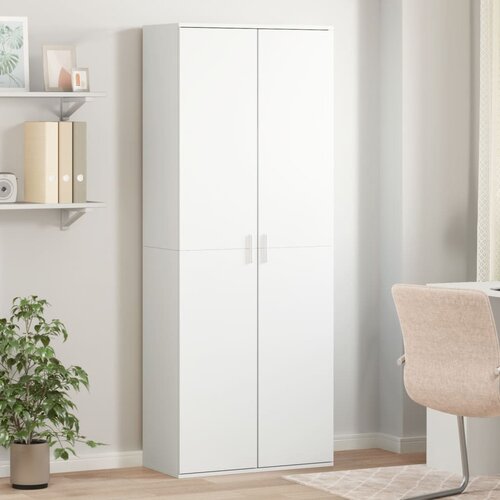 vidaXL Visoka omara bela 70x35x180 cm inženirski les Cene