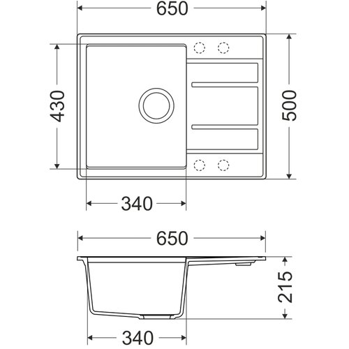 GL sudopera verona 1KO bela 650x500x215 mm Slike