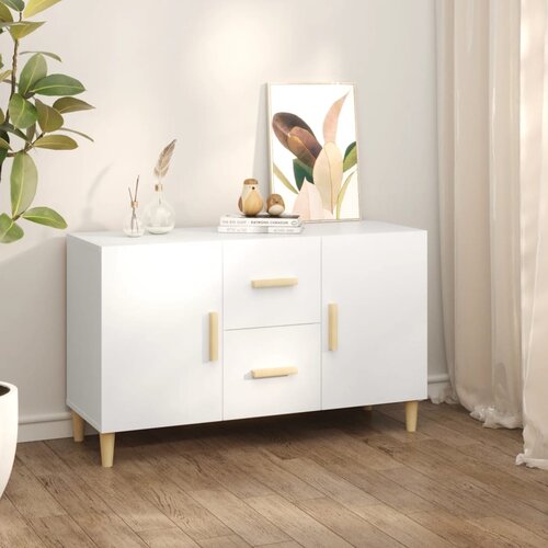 The Living Store Komoda bela 100x36x60 cm inženirski les - Komoda, (21661965) Cene