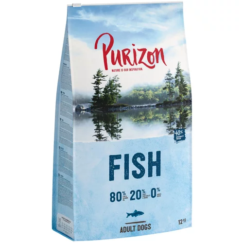 Purizon riba Adult - brez žit - Varčno pakiranje: 2 x 12 kg