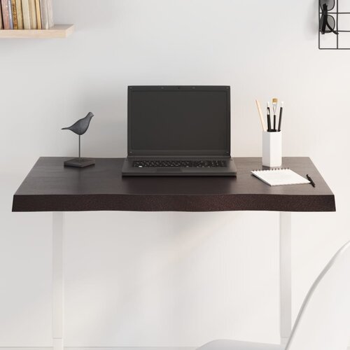 vidaXL Stolna ploča tamnosmeđa 80x50x(2-4) cm obrađena hrastovina Cijene