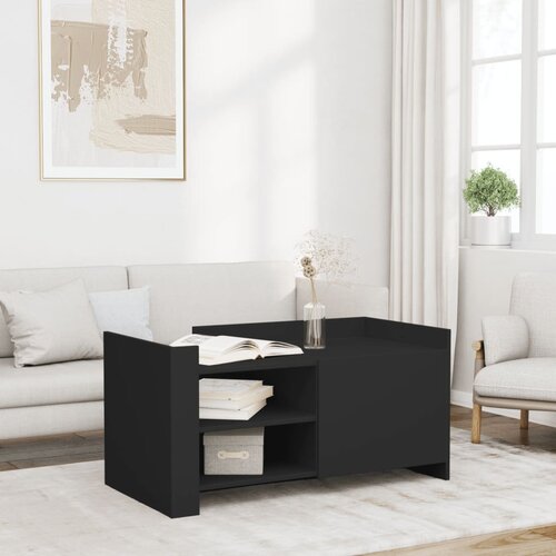 The Living Store Klubska mizica črna 100x50x50 cm inženirski les - Klubska Mizica, (21574176) Slike