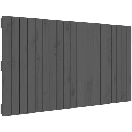 Maison Chic stensko posteljno vzglavje - vzglavna omarica - nočna omarica sivo 127,5x3x60 cm trdna borovina, (21706791) Slike